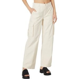 Madewell Garment-Dyed Low-Slung Straight Cargo Pants Cream Size 28 NWT